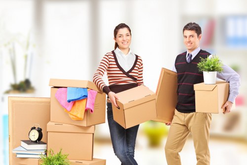 Local office moving team handling furniture and equipment in Twickenham