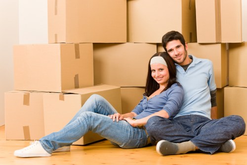 Household items being organised for a Twickenham removals service